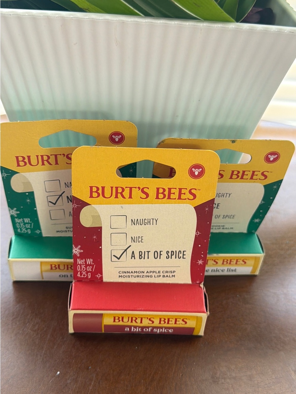 UNDLES of 2, Burt's Bees A Bit of Spice Lip Balm Holiday Pack - Red